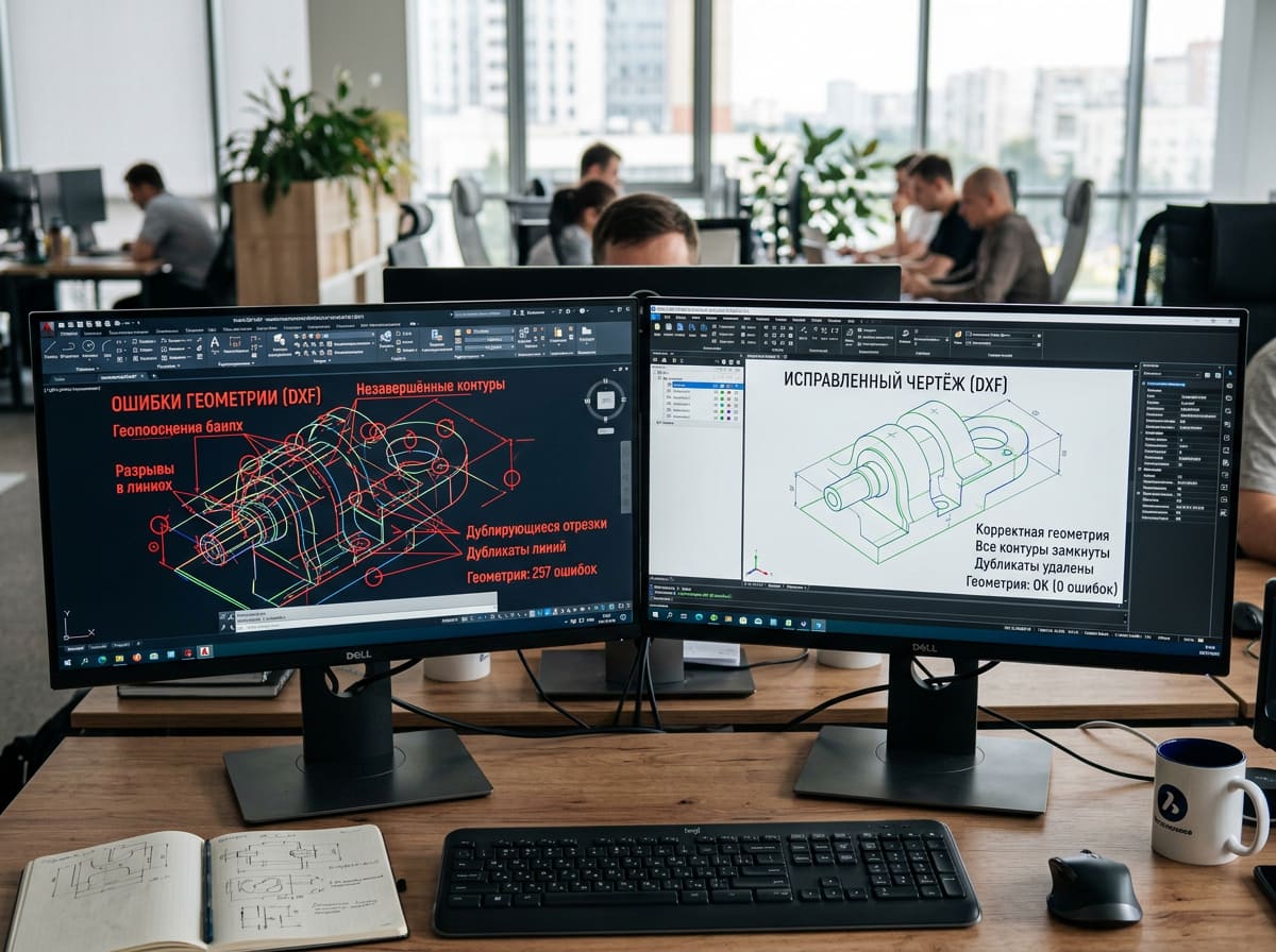 Типичные ошибки в DXF-файле для лазерной резки и их исправление